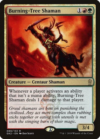 Burning - Tree Shaman (Ravnica Allegiance: Guild Kits) Near Mint - Nick Nack's Full Frontal Attack