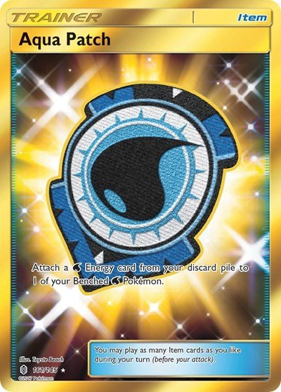 Aqua Patch (Secret) (SM - Guardians Rising) Near Mint Holofoil - Nick Nack's Full Frontal Attack