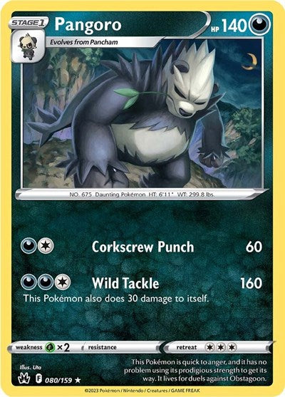 Pangoro (Crown Zenith) Near Mint Reverse Holofoil