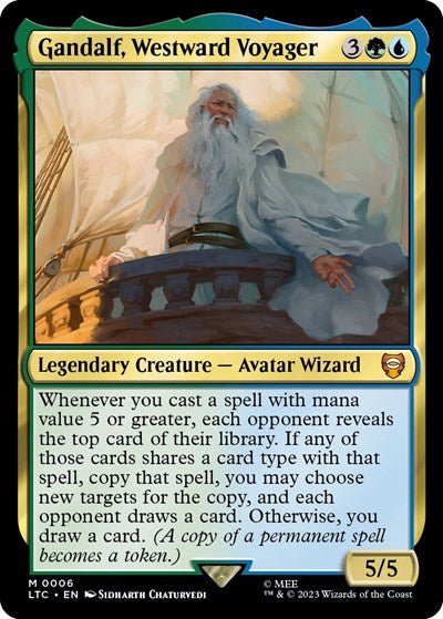 Gandalf, Westward Voyager (Commander: The Lord of the Rings: Tales of Middle - earth) Near Mint - Nick Nack's Full Frontal Attack