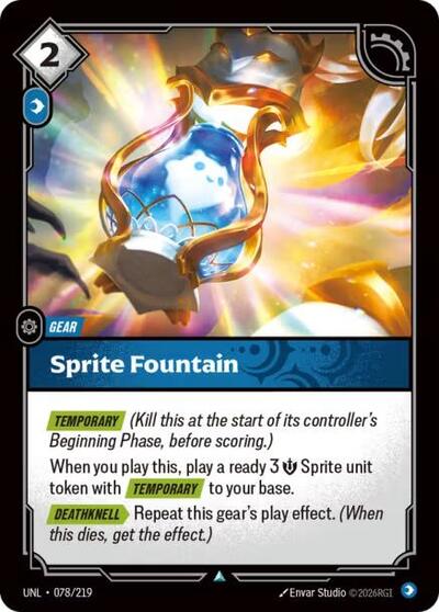 Sprite Fountain (Unleashed) Near Mint