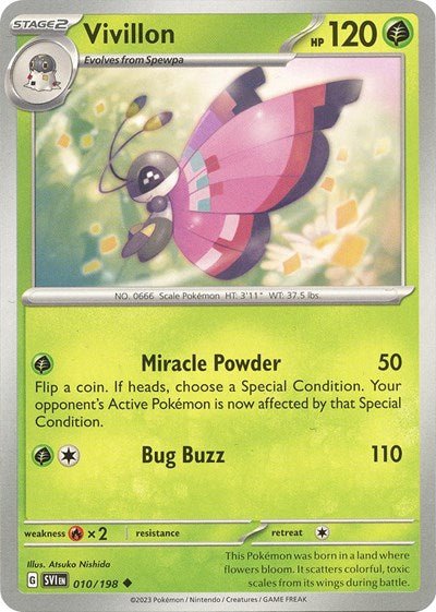 Vivillon (Scarlet and Violet: Base Set) Near Mint - Nick Nack's Full Frontal Attack
