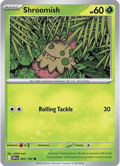 Shroomish (SV10: Destined Rivals) Near Mint - Nick Nack's Full Frontal Attack
