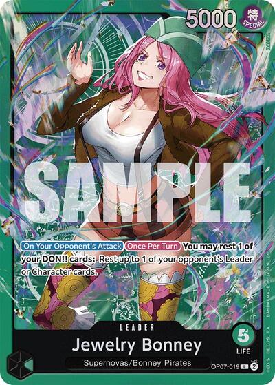 Jewelry Bonney (OP07 - 019) (Starter Deck 24: GREEN Jewelry Bonney) Near Mint Foil - Nick Nack's Full Frontal Attack