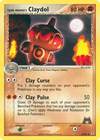 Team Magma's Claydol - 33 (Team Magma vs Team Aqua) Light Play