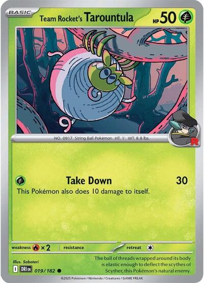 Team Rocket's Tarountula (SV10: Destined Rivals) Near Mint - Nick Nack's Full Frontal Attack