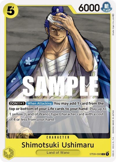Shimotsuki Ushimaru (Starter Deck 9: Yamato) Near Mint - Nick Nack's Full Frontal Attack