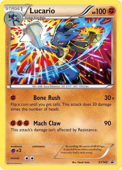 Lucario - XY140 (XY Promos) Medium Play Holofoil
