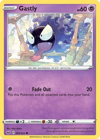 Gastly (SWSH01: Sword & Shield Base Set) Near Mint - Nick Nack's Full Frontal Attack