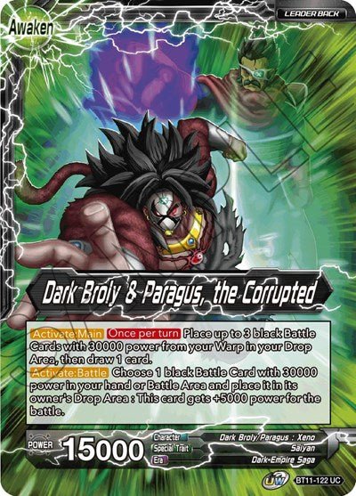 Dark Broly and Paragus // Dark Broly and Paragus, the Corrupted (Vermilion Bloodline) Near Mint - Nick Nack's Full Frontal Attack