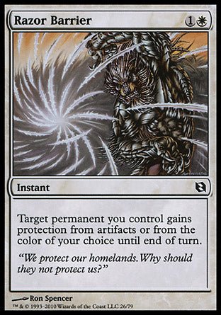 Razor Barrier (Duel Decks: Elspeth vs Tezzeret) Near Mint - Nick Nack's Full Frontal Attack