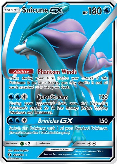 Suicune GX (Full Art) (SM - Lost Thunder) Near Mint Holofoil - Nick Nack's Full Frontal Attack