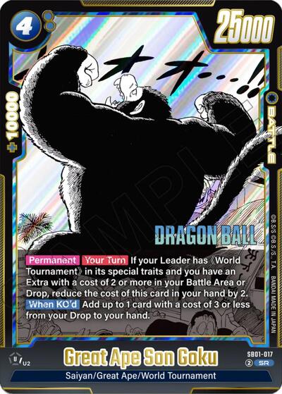 Great Ape Son Goku (Manga Booster 01) Near Mint Holofoil - Nick Nack's Full Frontal Attack