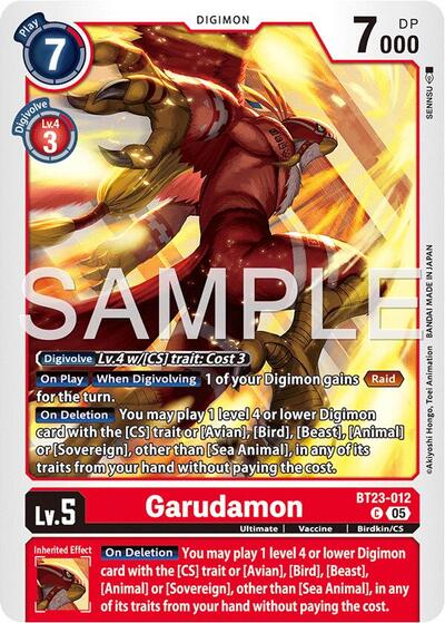 Garudamon (Hackers' Slumber) Near Mint - Nick Nack's Full Frontal Attack