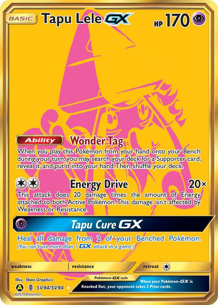 Tapu Lele GX (Hidden Fates: Shiny Vault) Near Mint Holofoil - Nick Nack's Full Frontal Attack