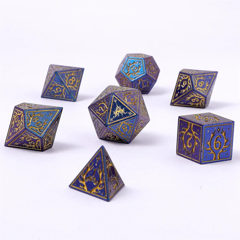 7-Set Druid: Glitter Blue with Gold