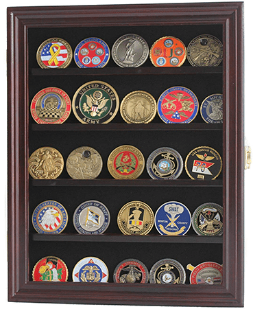 LOCKABLE 30 Military Challenge Coin, Sport Competition Coin, Casino Chip Display Case - Nick Nack's Full Frontal Attack