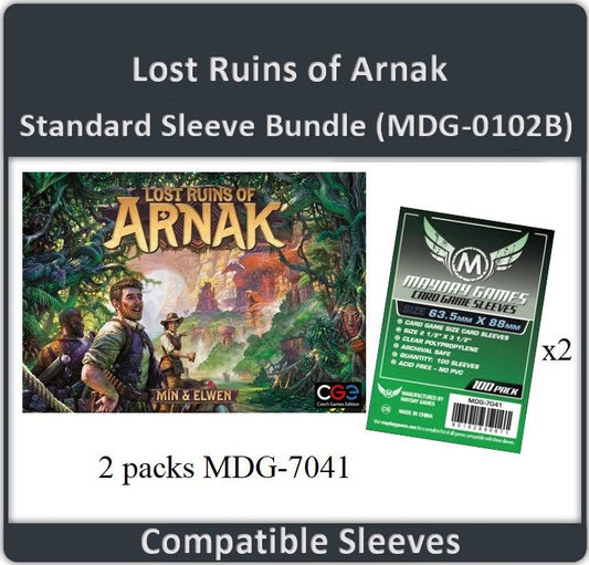"Lost Ruins of Arnak" Compatible Card Sleeve Bundle - Nick Nack's Full Frontal Attack