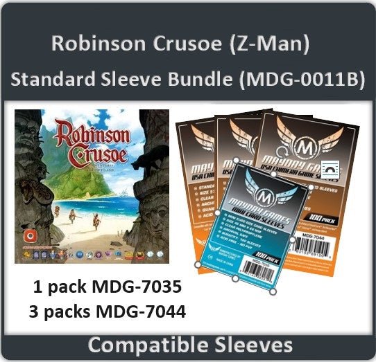 "Robinson Crusoe" (Z-Man Games) Compatible Card Sleeve Bundle - Nick Nack's Full Frontal Attack