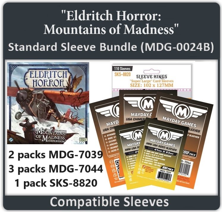 "Eldritch Horror: Mountains of Madness" Card Sleeve Bundle - Nick Nack's Full Frontal Attack