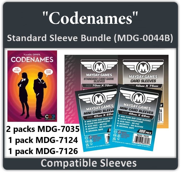 "Codenames" Compatible Card Sleeve Bundle - Nick Nack's Full Frontal Attack