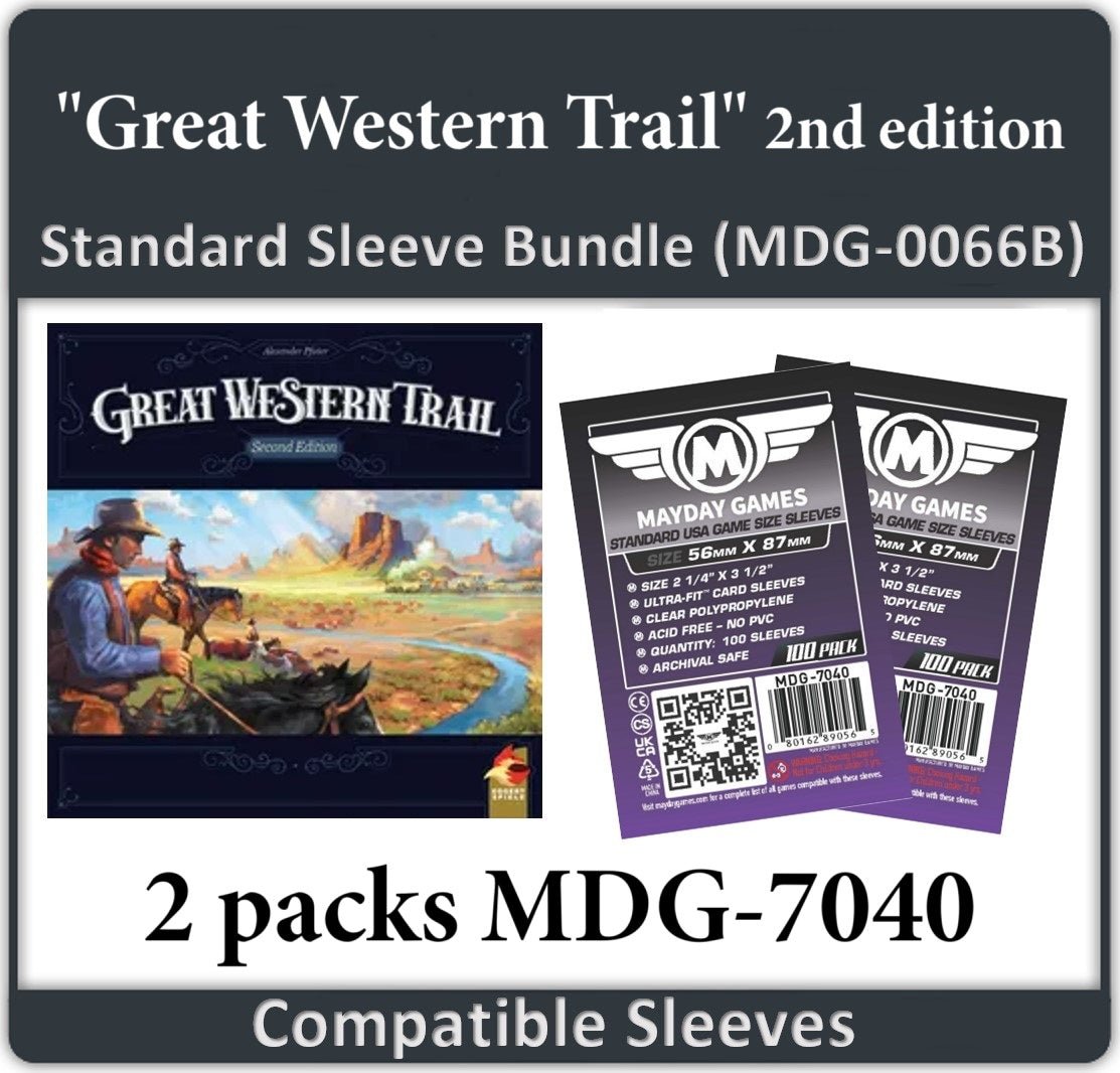 "Great Western Trail" Compatible Card Sleeve Bundle - Nick Nack's Full Frontal Attack