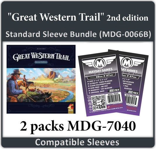 "Great Western Trail" Compatible Card Sleeve Bundle - Nick Nack's Full Frontal Attack