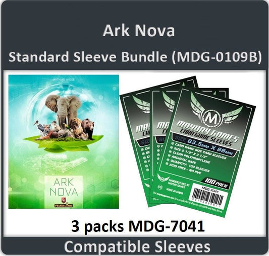 "Ark Nova" Compatible Card Sleeve Bundle - Nick Nack's Full Frontal Attack