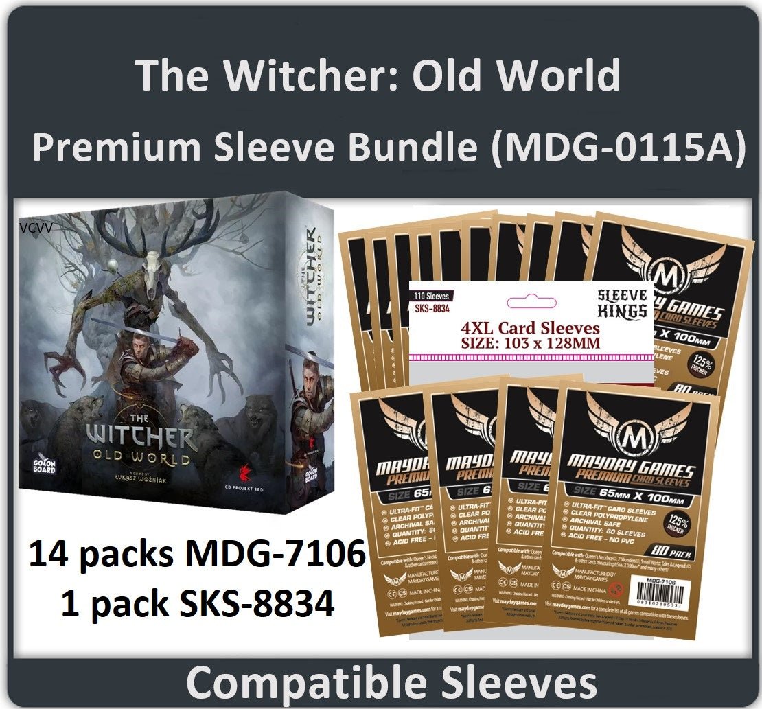 "The Witcher: Old World" (2023 Kickstarter All-In) Compatible Card Sleeve Bundle - Nick Nack's Full Frontal Attack
