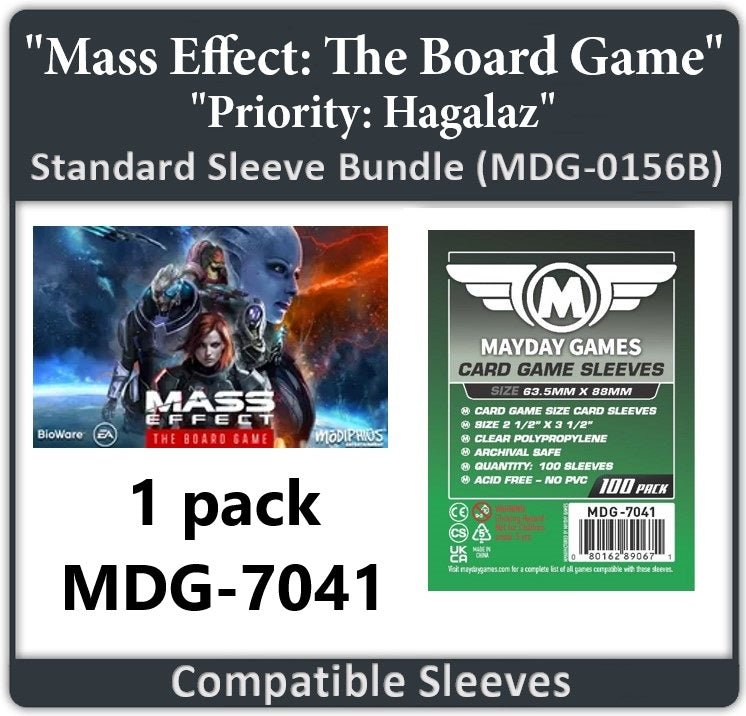 "Mass Effect: The Board Game- Priority: Hagalaz" Compatible Card Sleeve Bundle - Nick Nack's Full Frontal Attack