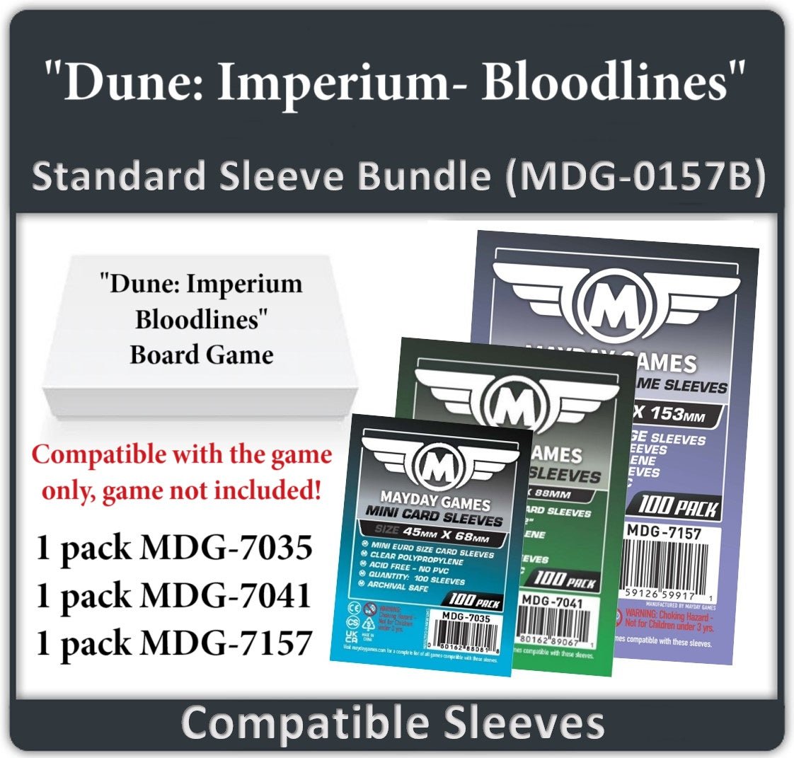 "Dune: Imperium- Bloodlines" Compatible Card Sleeve Bundle - Nick Nack's Full Frontal Attack