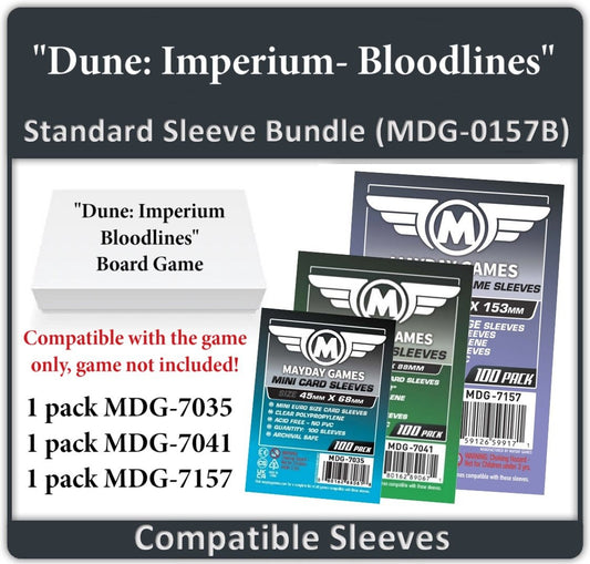 "Dune: Imperium- Bloodlines" Compatible Card Sleeve Bundle - Nick Nack's Full Frontal Attack