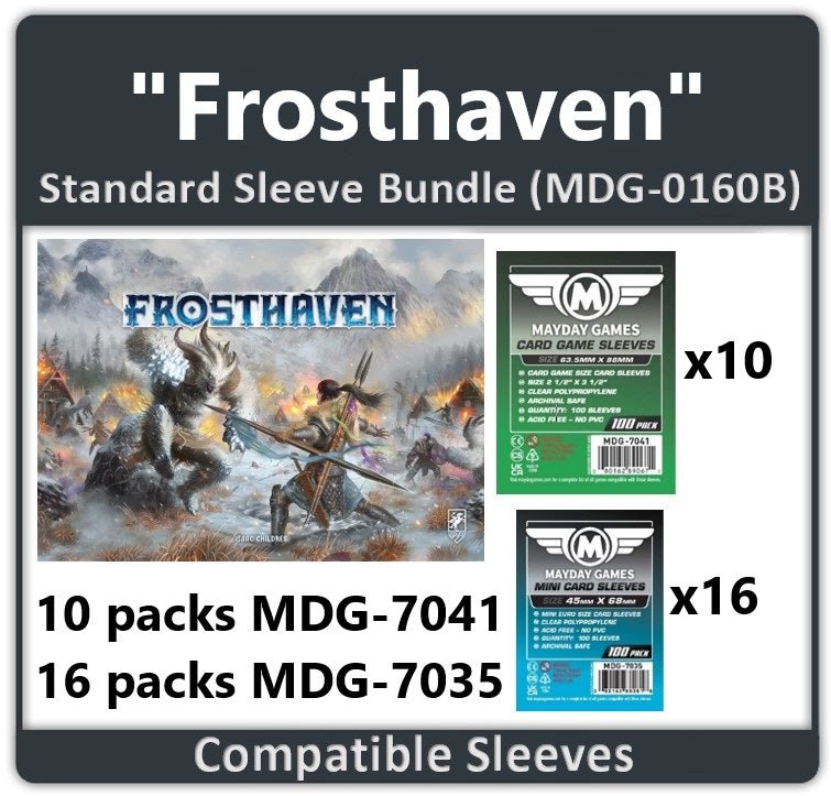 "Frosthaven" Compatible Card Sleeve Bundle - Nick Nack's Full Frontal Attack