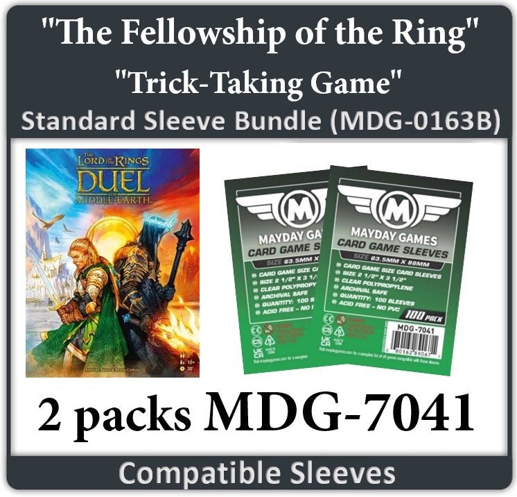 "The Fellowship of the Ring: Trick-Taking Game" Compatible Card Sleeve Bundle - Nick Nack's Full Frontal Attack