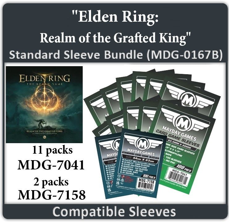 "Elden Ring: Realm of the Grafted King" Compatible Card Sleeve Bundle - Nick Nack's Full Frontal Attack