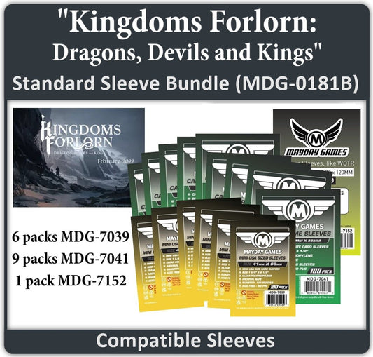 "Kingdoms Forlorn: Dragons, Devils and Kings" Compatible Card Sleeve Bundle - Nick Nack's Full Frontal Attack