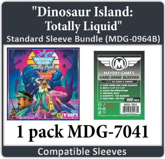 "Dinosaur Island: Totally Liquid" Compatible Card Sleeve Bundle - Nick Nack's Full Frontal Attack