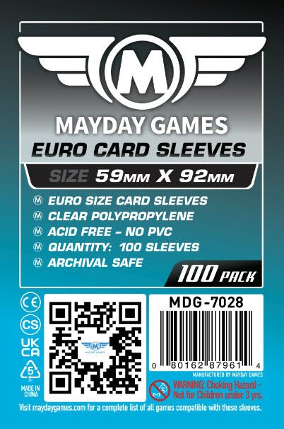 Euro Game Card Sleeves (59x92mm) Standard 7028 or Premium 7029 - Nick Nack's Full Frontal Attack