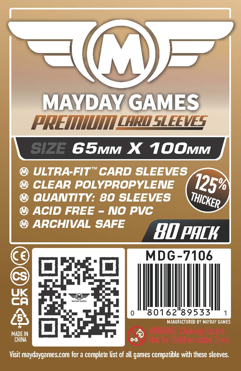 "7 Wonders" Compatible Game Card Sleeves Magnum Ultra-Fit (65x100mm) - Nick Nack's Full Frontal Attack
