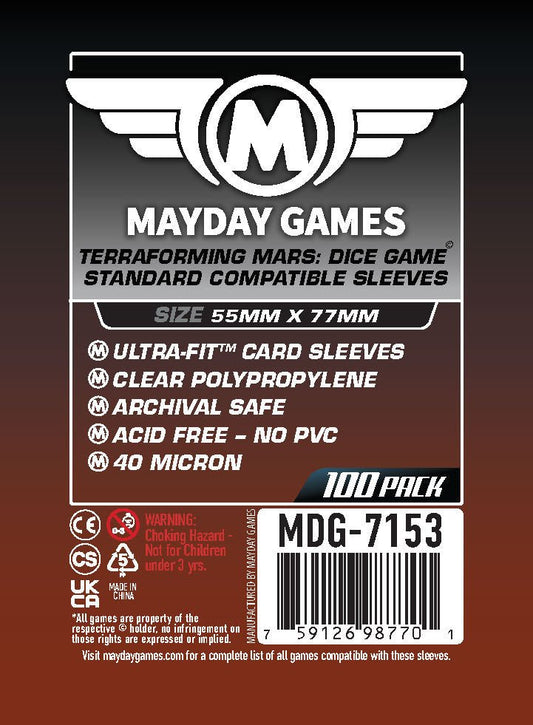 "Terraforming Mars: Dice Game" Compatible Sleeves (55x77mm) - Nick Nack's Full Frontal Attack