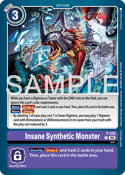 Insane Synthetic Monster (Store Tournament 2025 Vol.4 Participation Pack) (Digimon Promotion Cards) Near Mint - Nick Nack's Full Frontal Attack