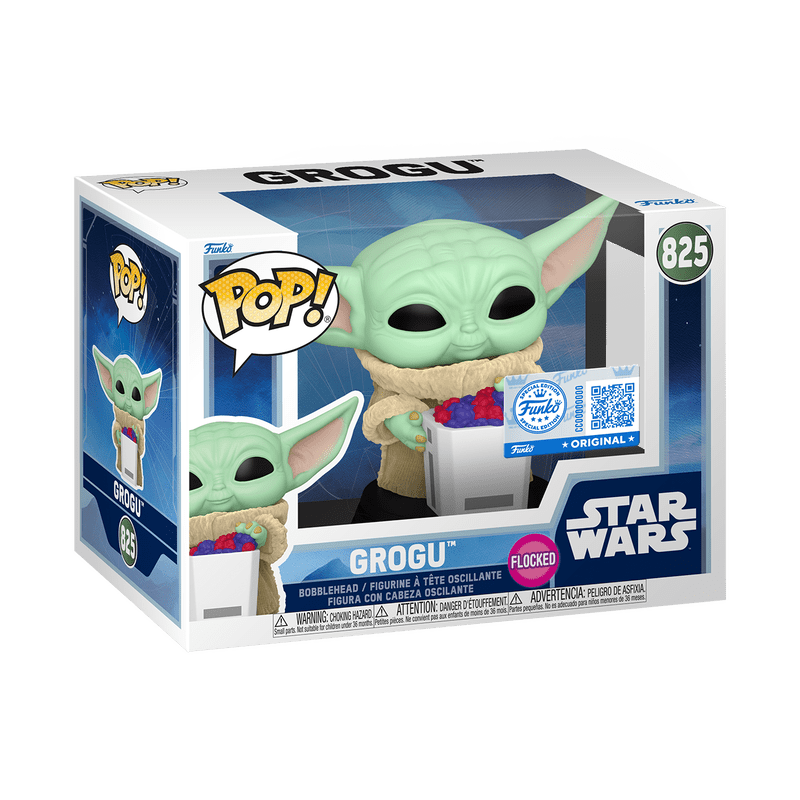 Grogu with Snack (Flocked) Pop! 825 - Nick Nack's Full Frontal Attack