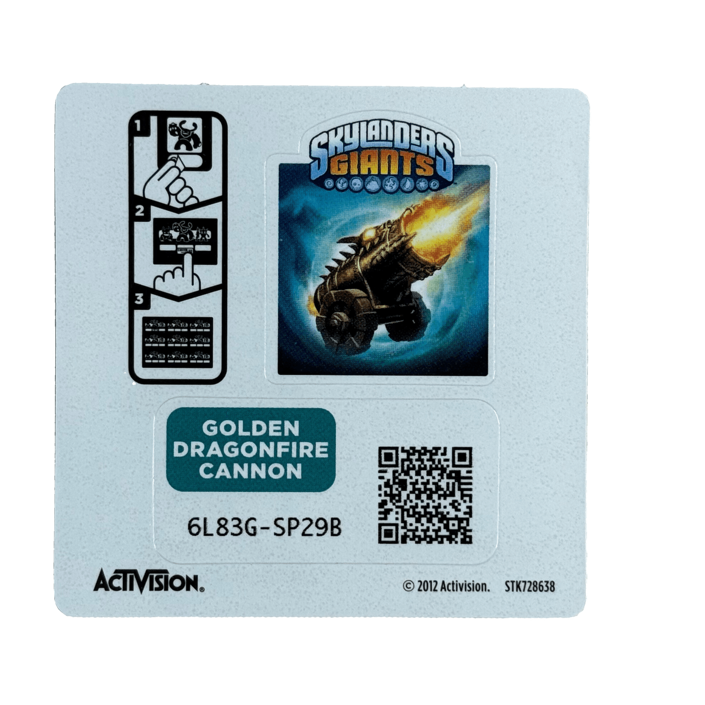 Dragonfire Cannon (Golden) (Sticker Sheet) - Nick Nack's Full Frontal Attack