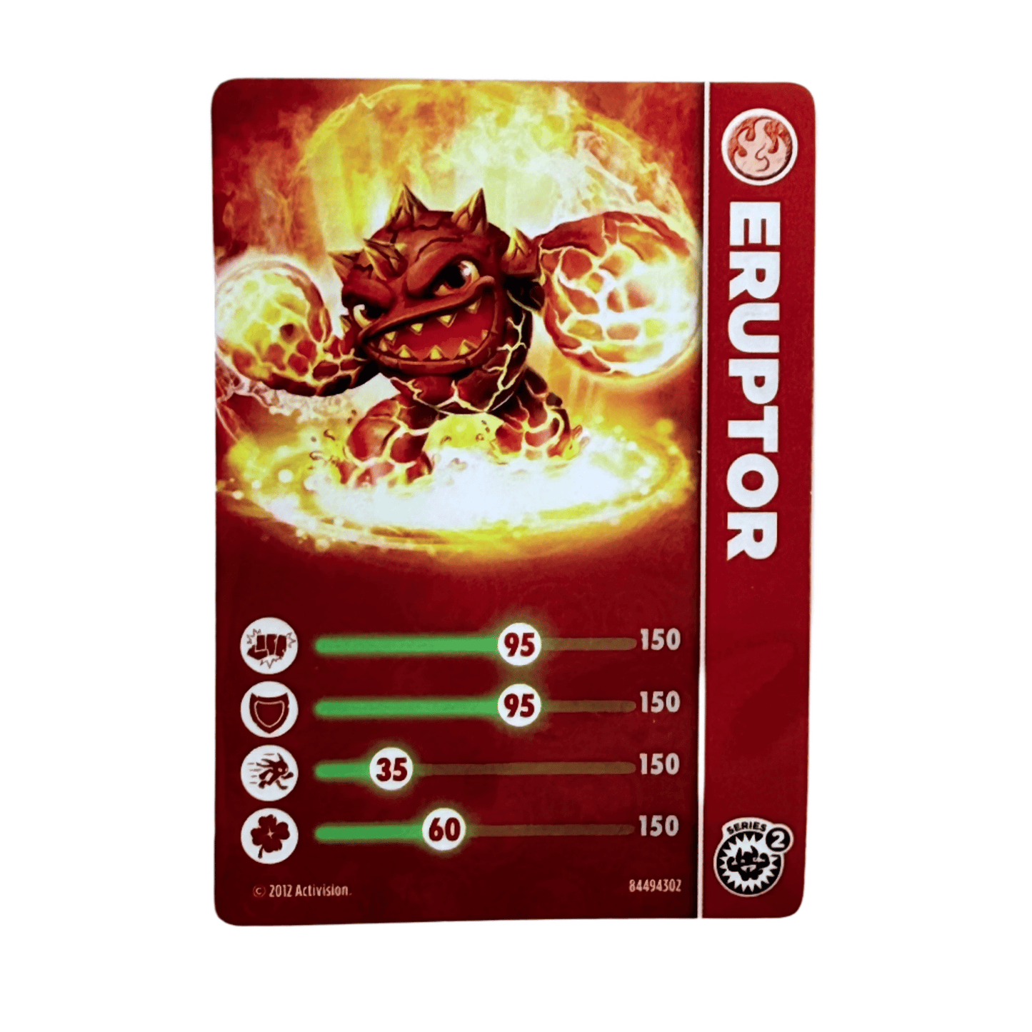 Eruptor (Series 2) (Stat Card) - Nick Nack's Full Frontal Attack