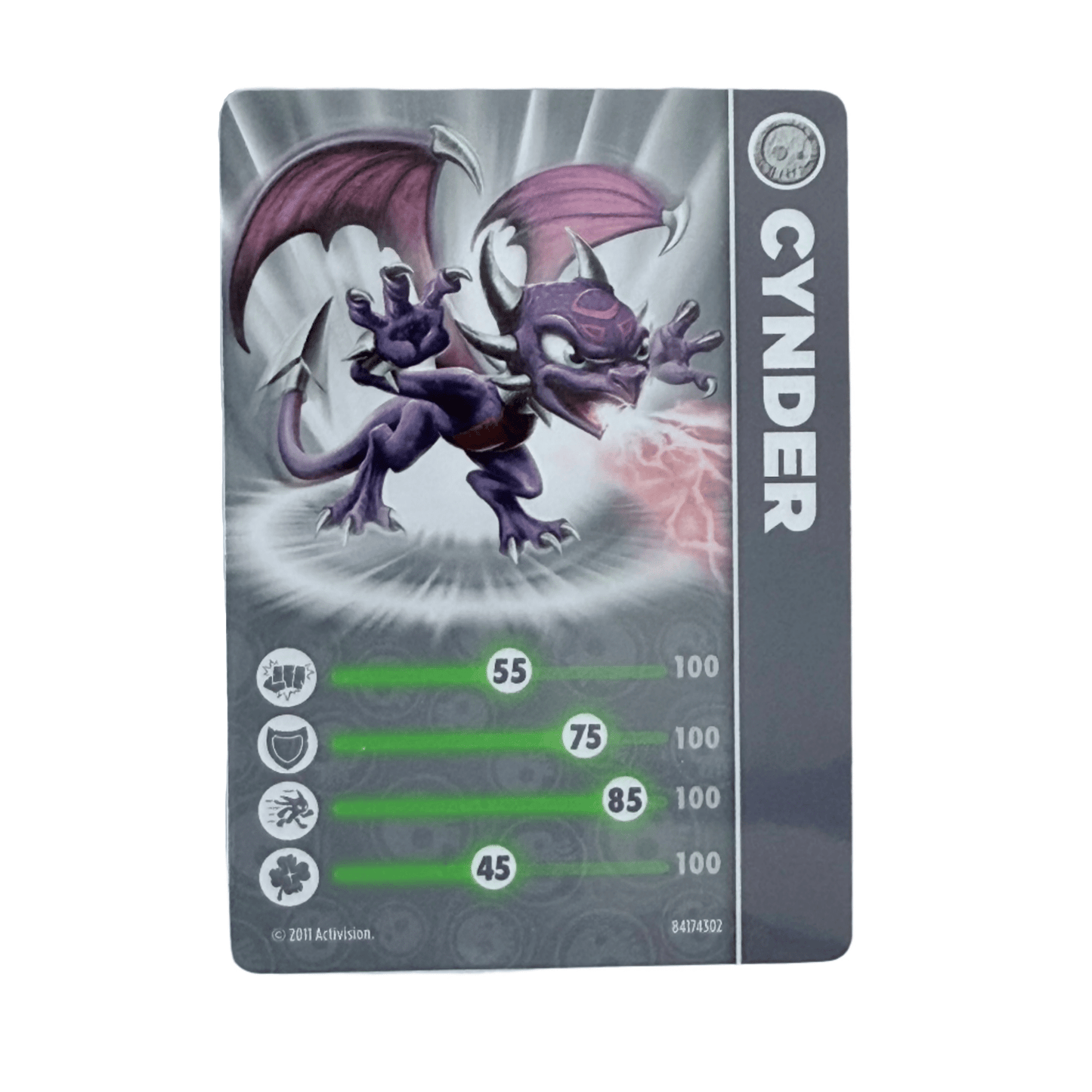 Cynder (Series 1) (Stat Card) - Nick Nack's Full Frontal Attack