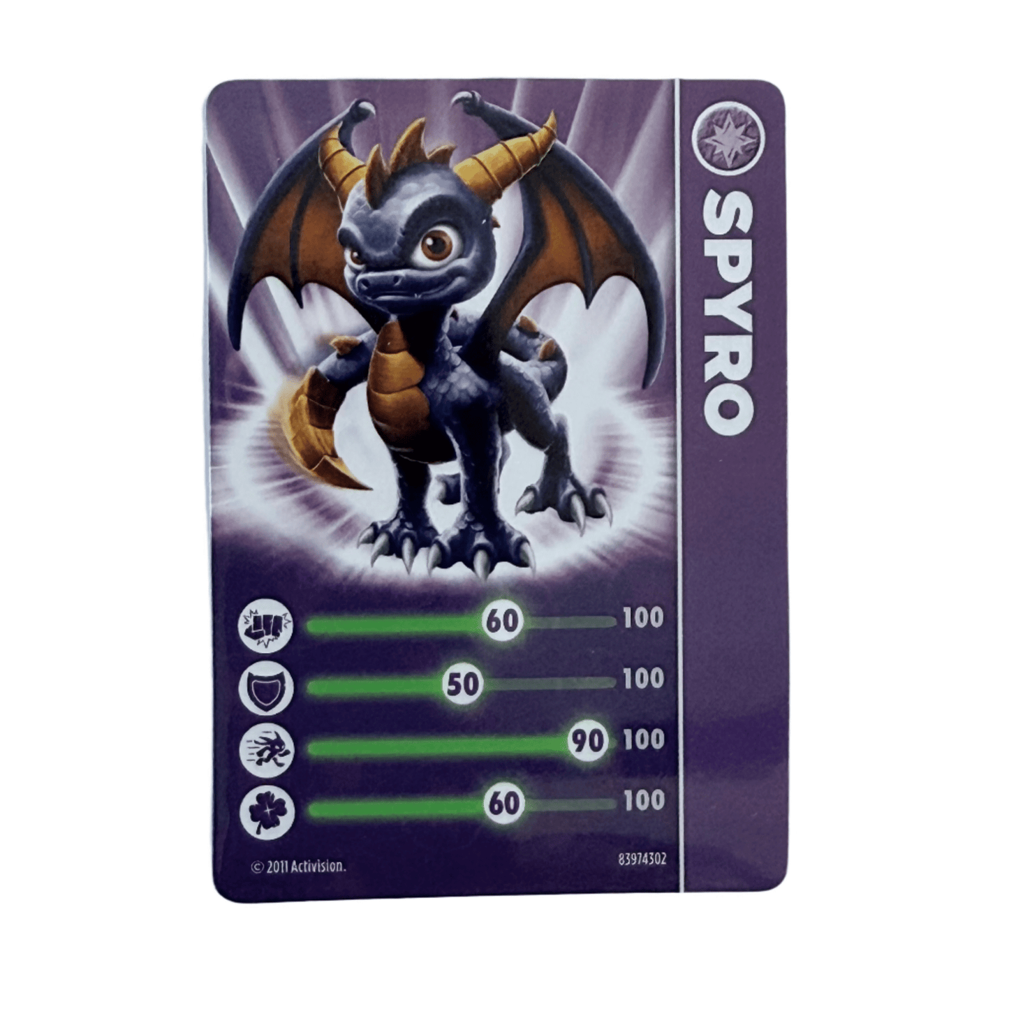 Spyro (Series 1) (Stat Card) - Nick Nack's Full Frontal Attack