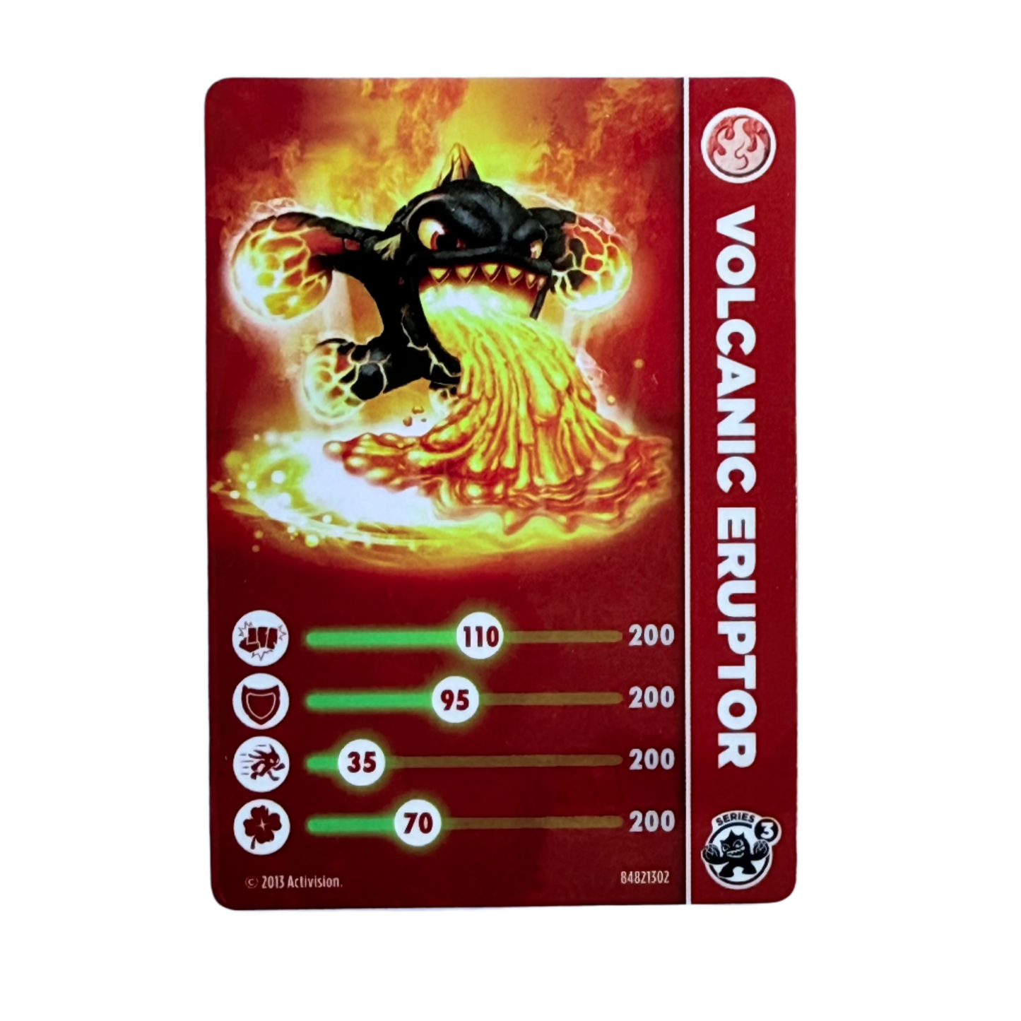 Eruptor (Volcanic) (Stat Card) - Nick Nack's Full Frontal Attack