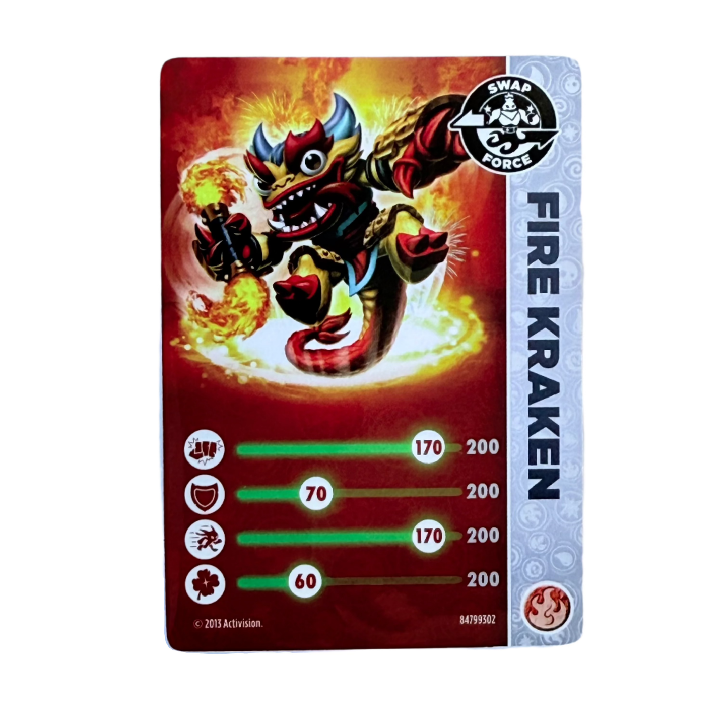 Fire Kraken (Stat Card) - Nick Nack's Full Frontal Attack