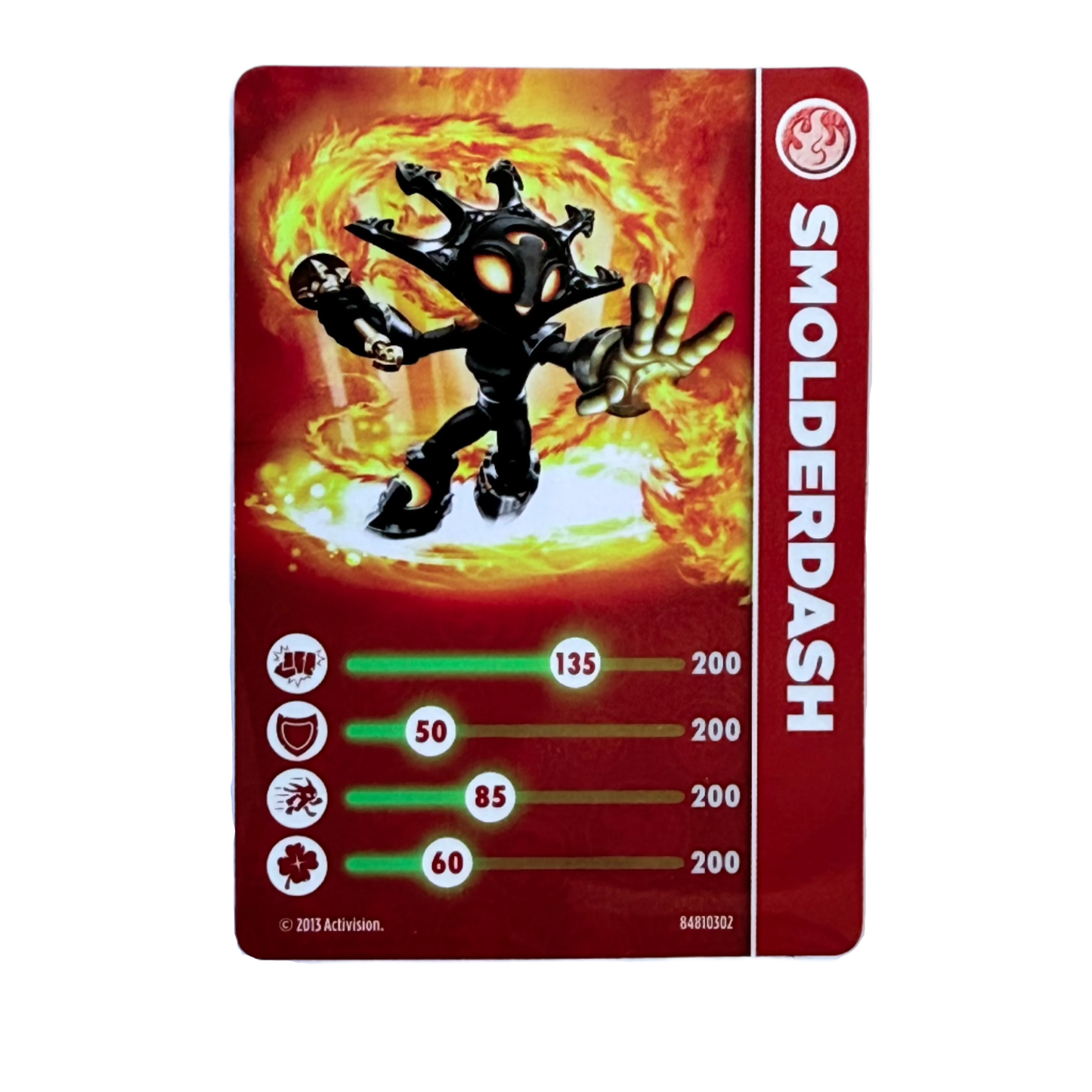 Smolderdash (Series 1) (Stat Card) - Nick Nack's Full Frontal Attack