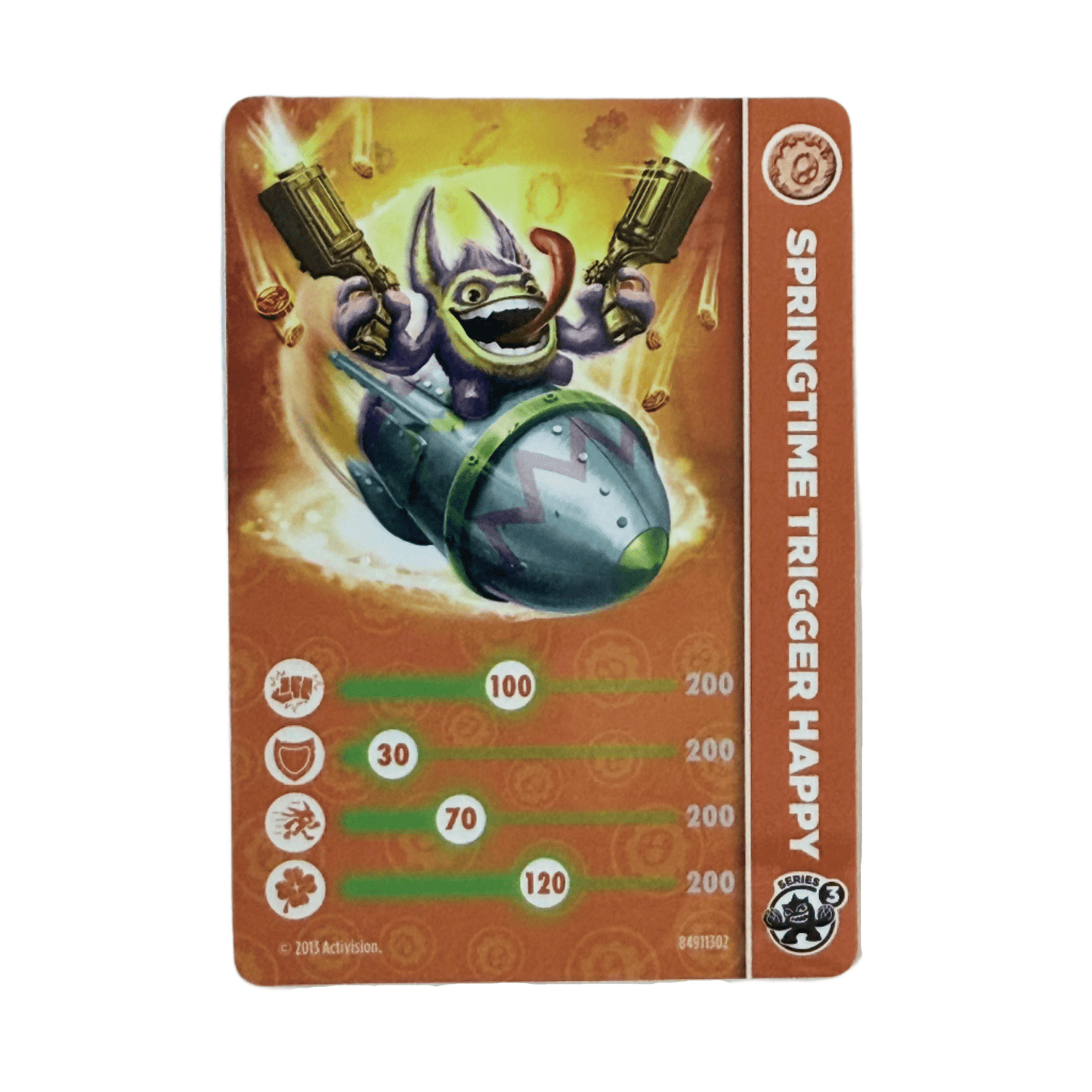 Trigger Happy (Springtime) (Stat Card) - Nick Nack's Full Frontal Attack